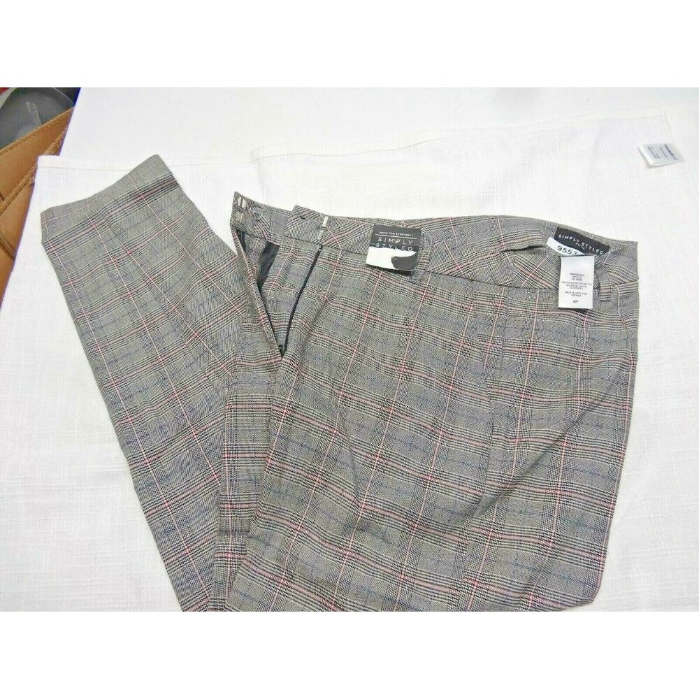 WOMEN'S Simply Styled CIGARETTE ANKLE Pants Plaid